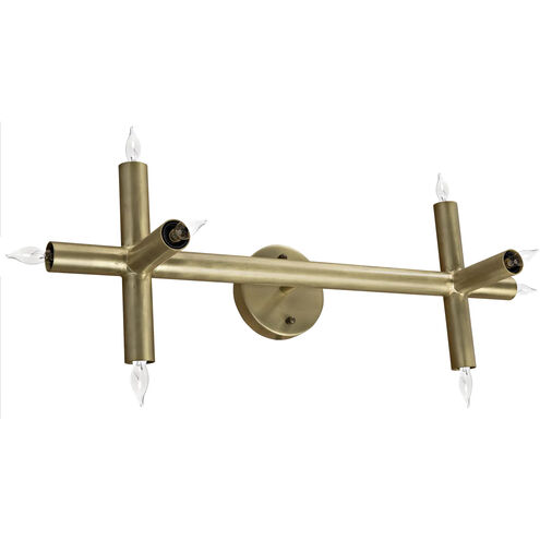 Salome 8 Light 25 inch Antique Brass Sconce Wall Light