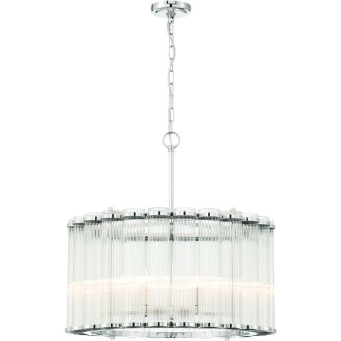 Glasbury 6 Light 23.75 inch Nickel Chandelier Ceiling Light