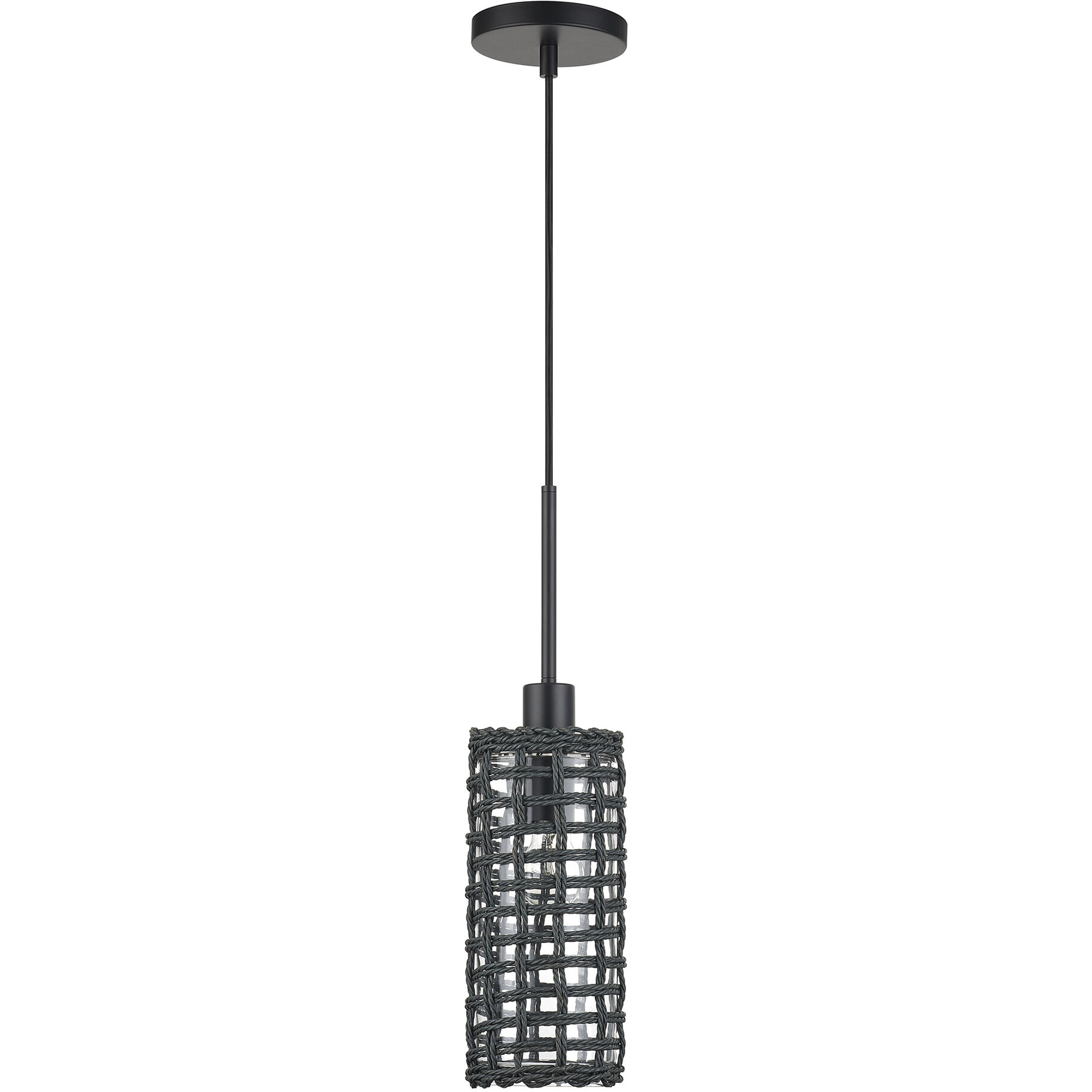 Twinewell 1 Light 5.13 inch Black Mini Pendant Ceiling Light