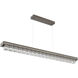 Tessera LED 62.6 inch Flat Bronze with Ash Linear Chandelier Ceiling Light
