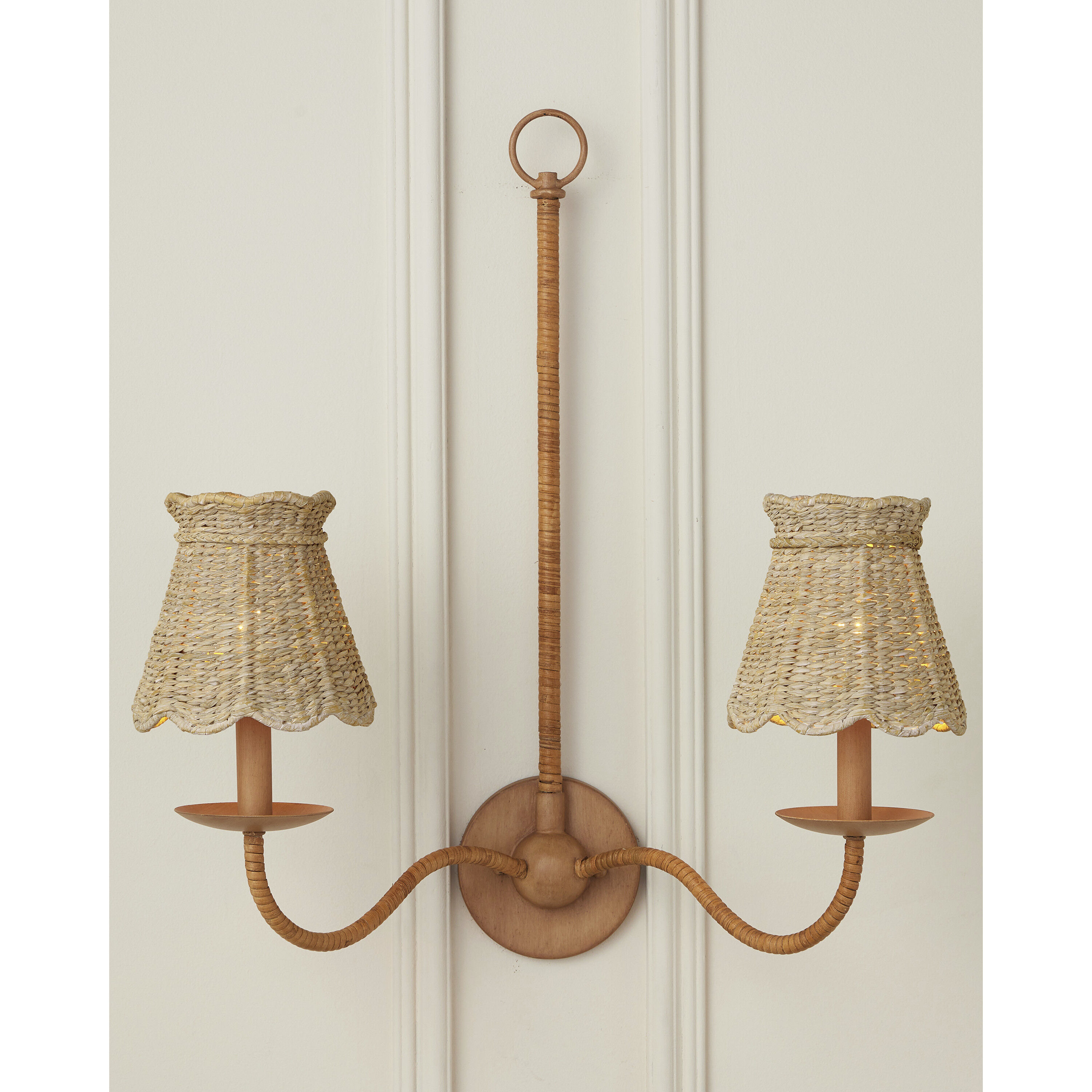 Annabelle Natural 6 inch Tapered Chandelier Shade, Suzanne Duin Collection