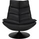 Dante Santosa Matte Black and Black Powder Coat Swivel Chair