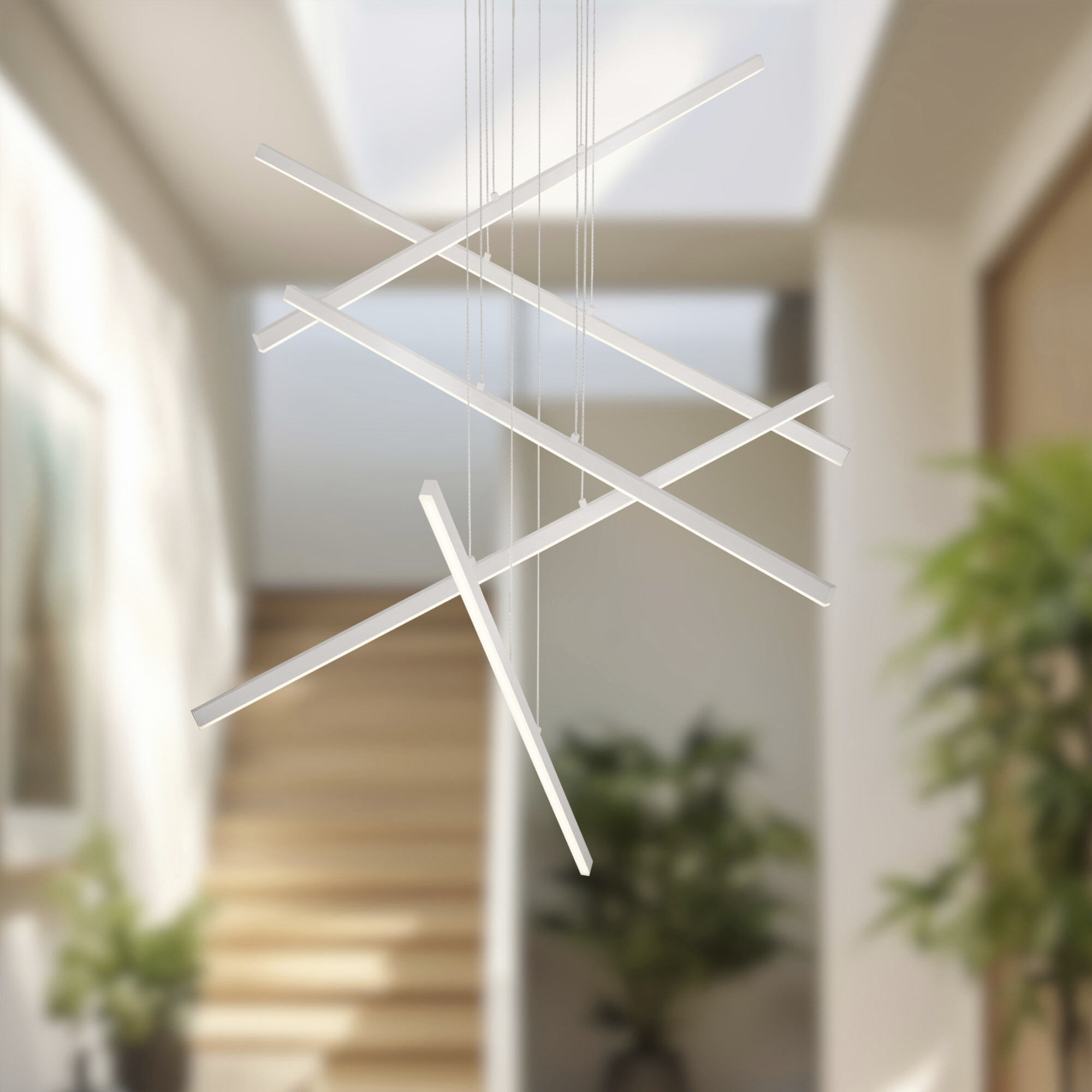 Vega Multi Pendant Ceiling Light in Brushed Nickel