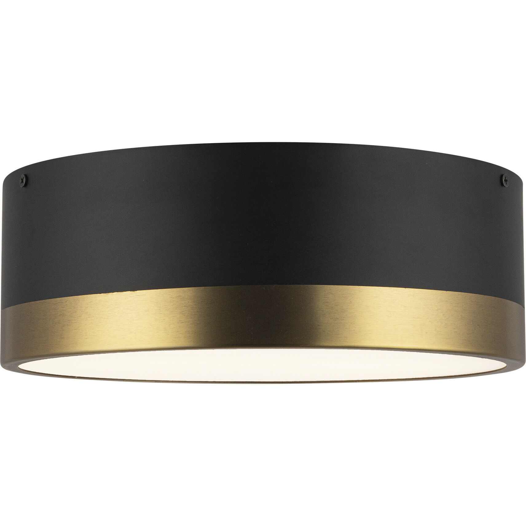 Alora Mood Brisbane 2 Light 12 inch Aged Gold/Matte Black Flush Mount Ceiling Light
