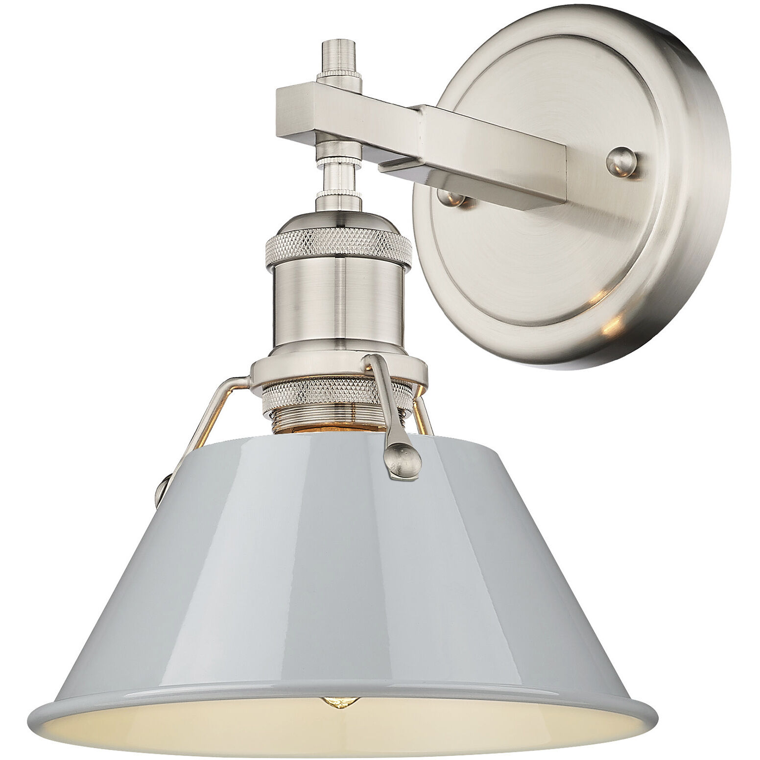Yep Orwell Vanity Wall Light in Pewter, Dusky Blue