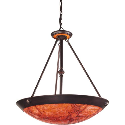 Diamante 5 Light 24 inch Dark Bronze with Autumn Brass Pendant Ceiling Light