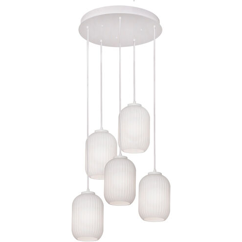 Callie 5 Light 24 inch White Pendant Ceiling Light