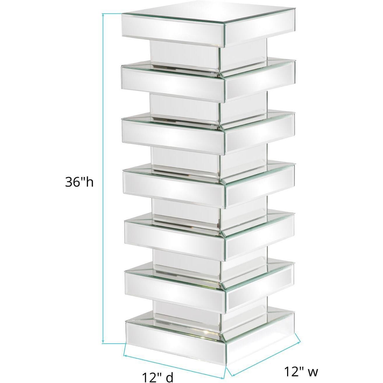 Stepped 36 X 12 inch Mirror Pedestal
