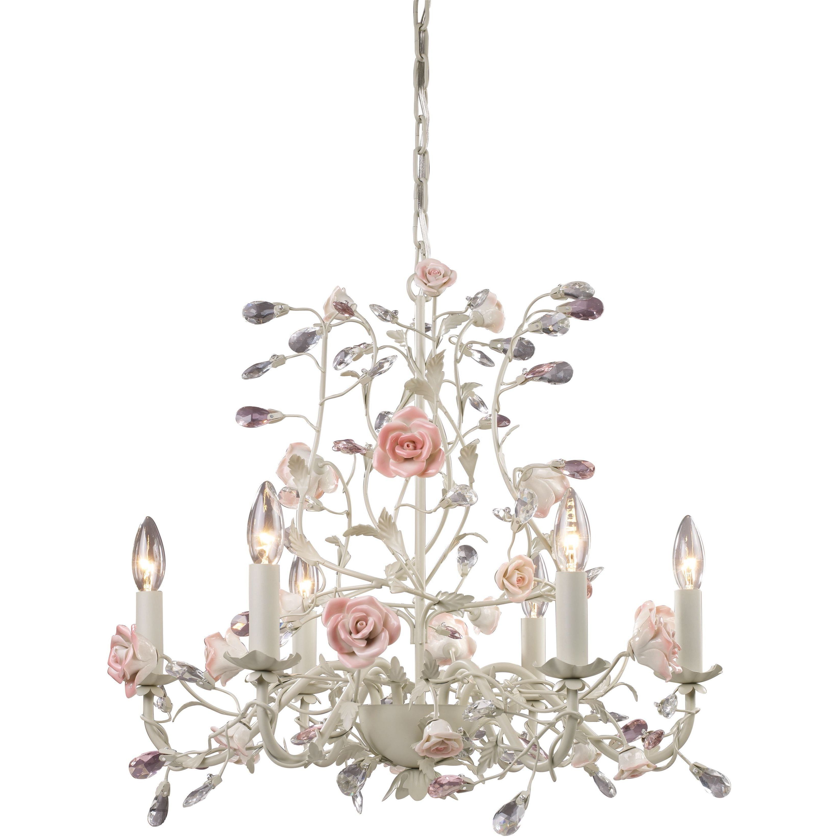 Heritage 6 Light 22 inch Cream Chandelier Ceiling Light