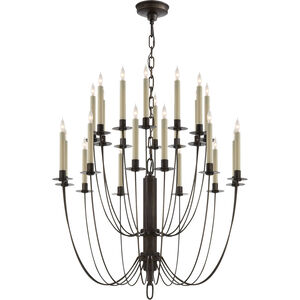 Thomas O'Brien Erika 24 Light 28.75 inch Aged Iron Two-Tier Chandelier Ceiling Light