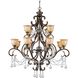 Norwalk 12 Light 48 inch Bronze Umber Chandelier Ceiling Light in Clear Hand Cut