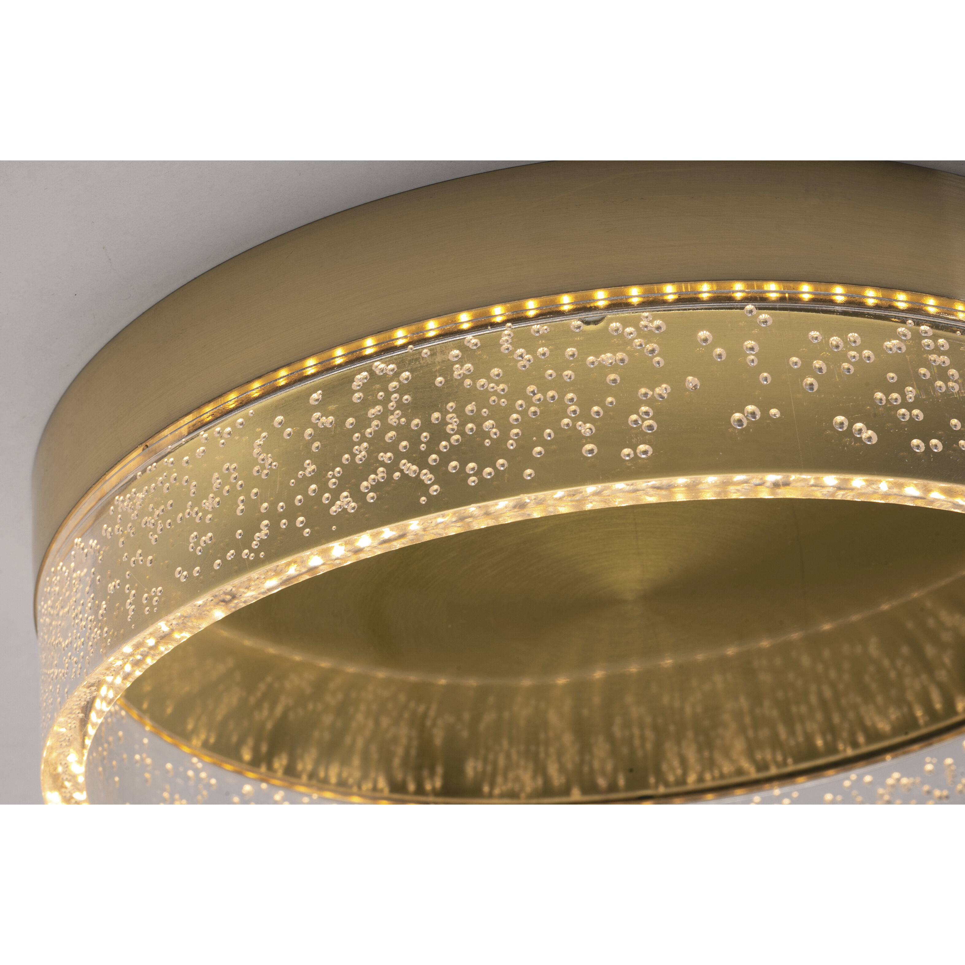 Maggie LED 15.75 inch Satin Brass Flush Mount Ceiling Light