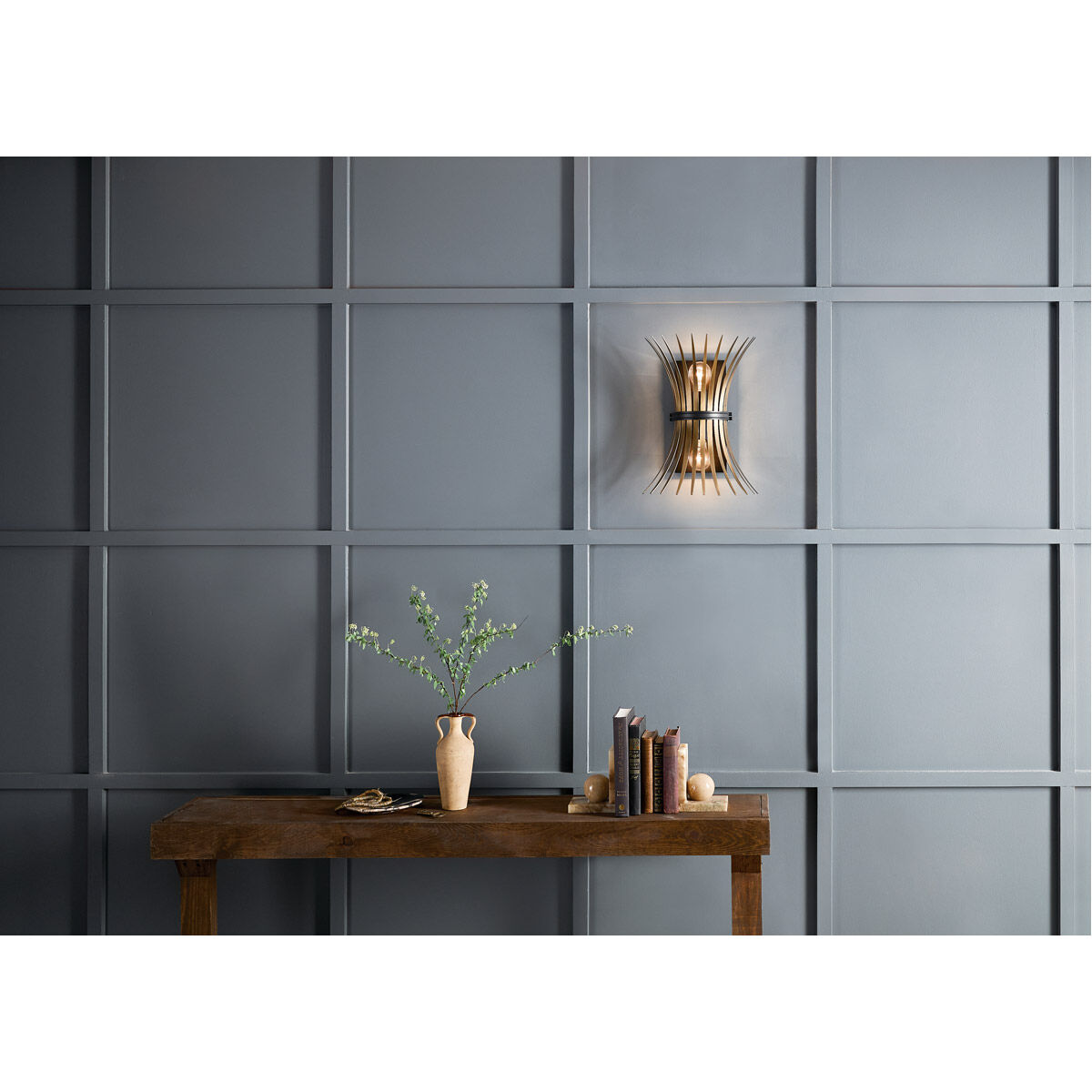 Homestead Baile 2 Light 8 inch Black Wall Sconce Wall Light, Baile