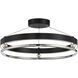 Grande Illusion LED 21.25 inch Coal with Polished Nickel Pendant Ceiling Light