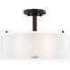 Elmwood Park 2 Light 15 inch Bronze Semi-Flush Mount Ceiling Light