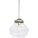 Blop 1 Light 13 inch Chrome Pendant Ceiling Light in Chrome and Clear