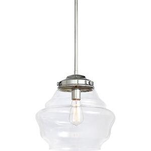 Blop 1 Light 13 inch Chrome Pendant Ceiling Light in Chrome and Clear
