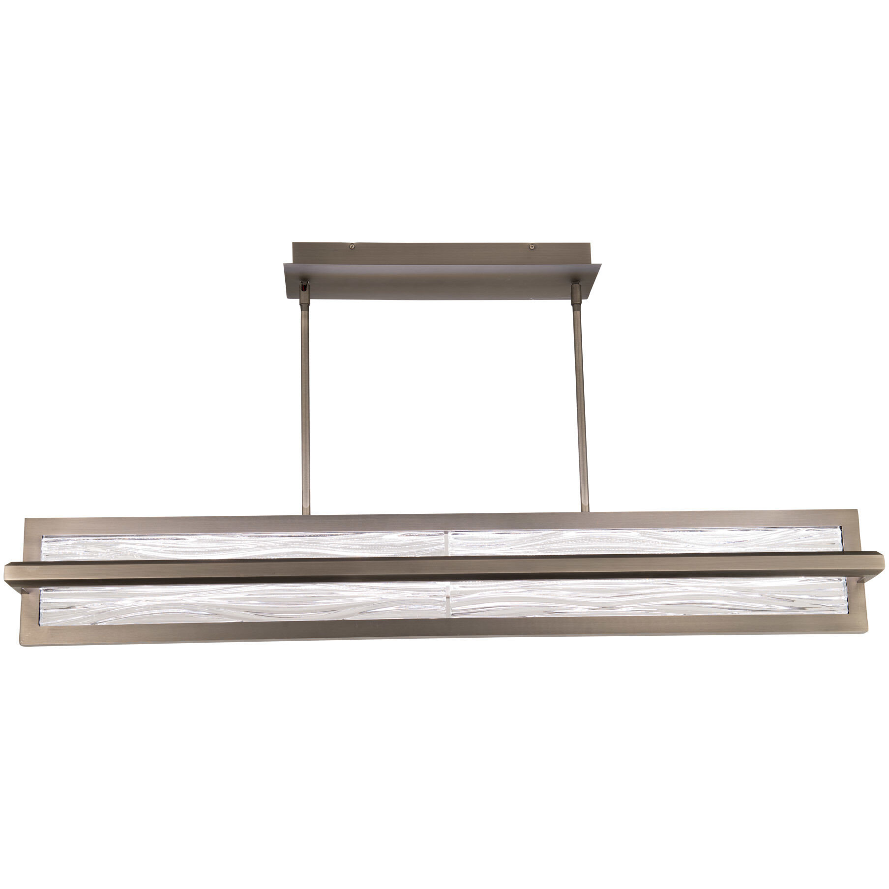 Atlantis LED 6 inch Antique Nickel Chandelier Ceiling Light in 47in.