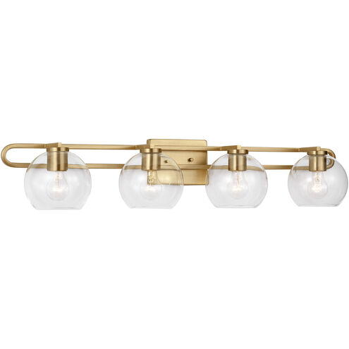 Codyn 4 Light 40 inch Satin Brass Bath Vanity Wall Light