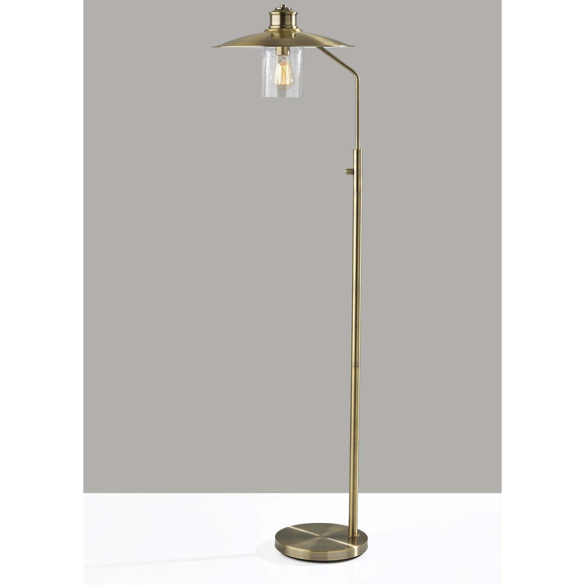 Kieran 57 inch 40.00 watt Antique Brass Floor Lamp Portable Light