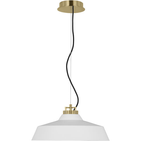Sean Lavin Forge LED 18 inch Natural Brass Line-Voltage Pendant Ceiling Light in Matte White
