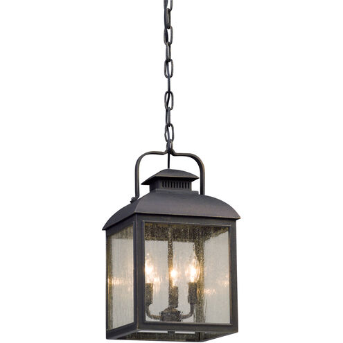 Chamberlain 3 Light 10 inch Vintage Bronze Outdoor Pendant