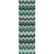 Frontier 96 X 30 inch Dark Green, Bright Blue, Beige, Tan, Violet Rug