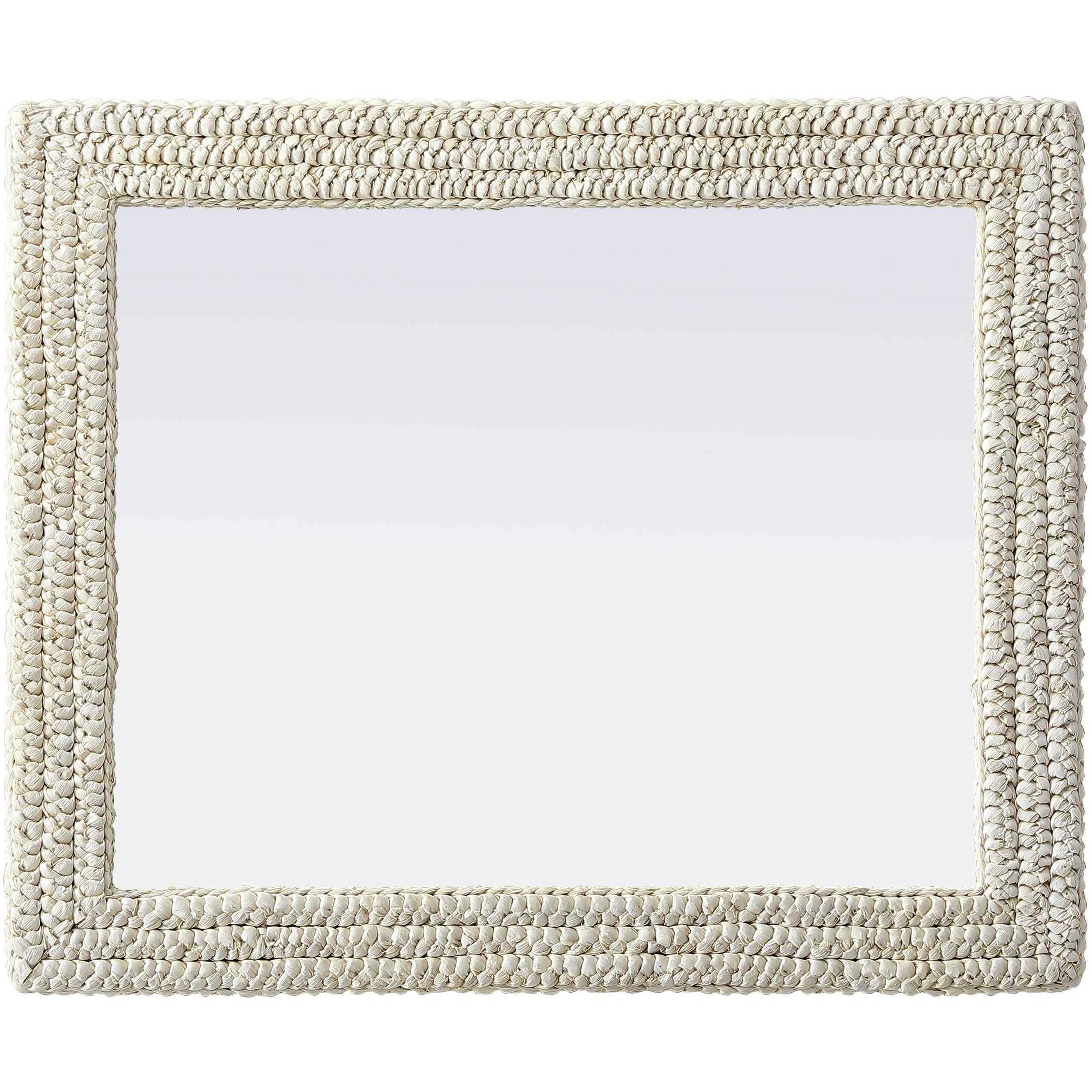 Marlowe 36 X 30 inch Linen White Mirror