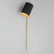 Primrose 1 Light 6 inch Gold Leaf Wall Sconce Wall Light in Matte Black