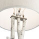 White Forest 36 inch 75.00 watt Natural Powdercoat Table Lamp Portable Light 