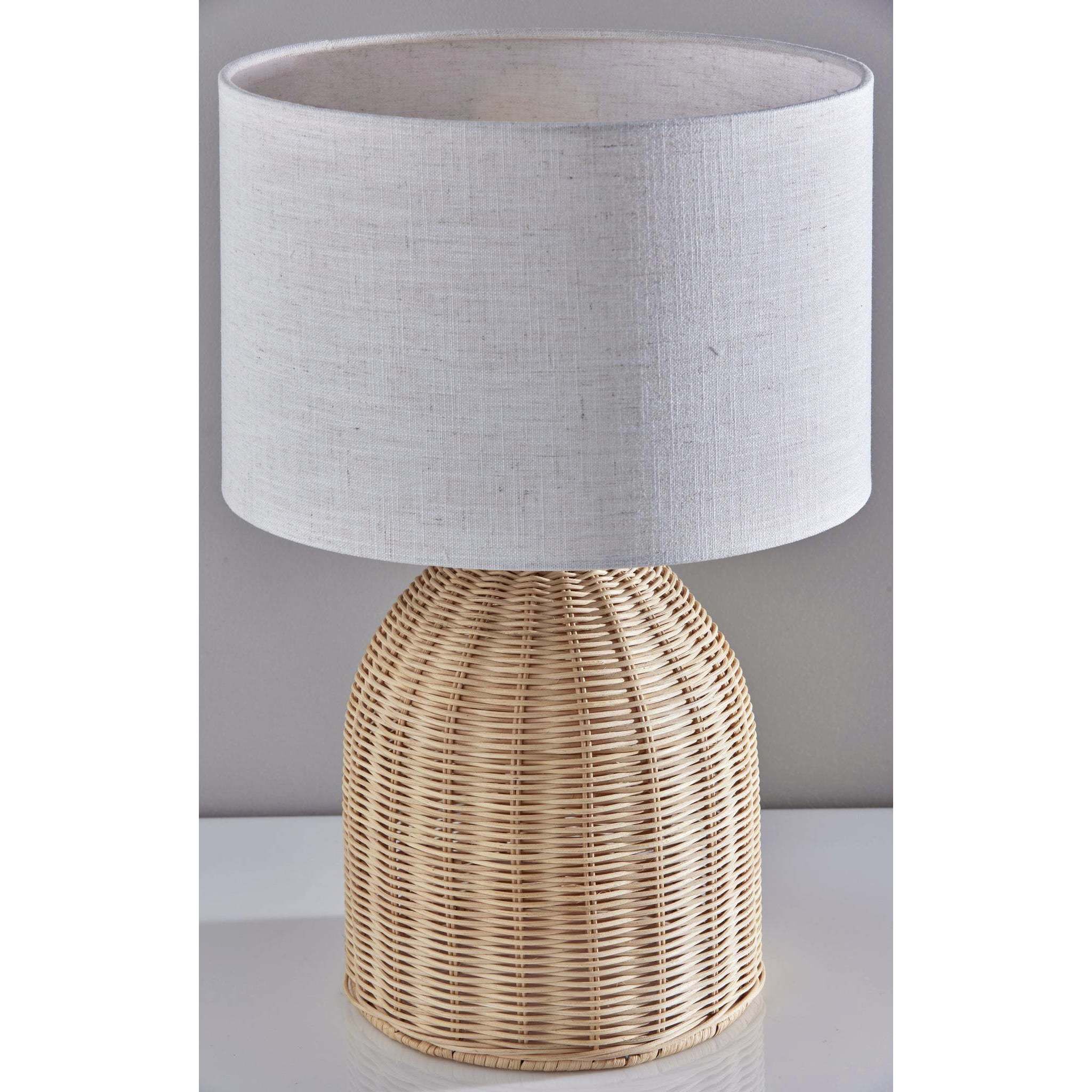 Bali 18 inch 60.00 watt Light Rattan Table Lamp Portable Light