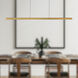 Alora Mood Dottie 60 inch Brushed Gold Linear Pendant Ceiling Light