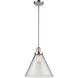 Franklin Restoration Cone 1 Light 12 inch Polished Chrome Mini Pendant Ceiling Light in Incandescent, Clear, Franklin Restoration