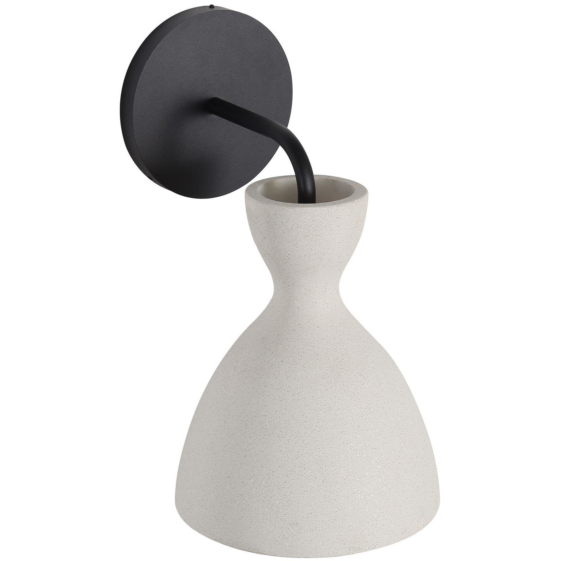 Aethera LED 8.63 inch White Sandstone Cement Outdoor Wall