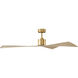 Adler 60 inch Burnished Brass with Washed White Oak ABS Blades Ceiling Fan