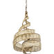 Flow 3 Light 18 inch Baguette and Natural Rattan Pendant Ceiling Light in Baguette/Natural Rattan, Smithsonian Collaboration