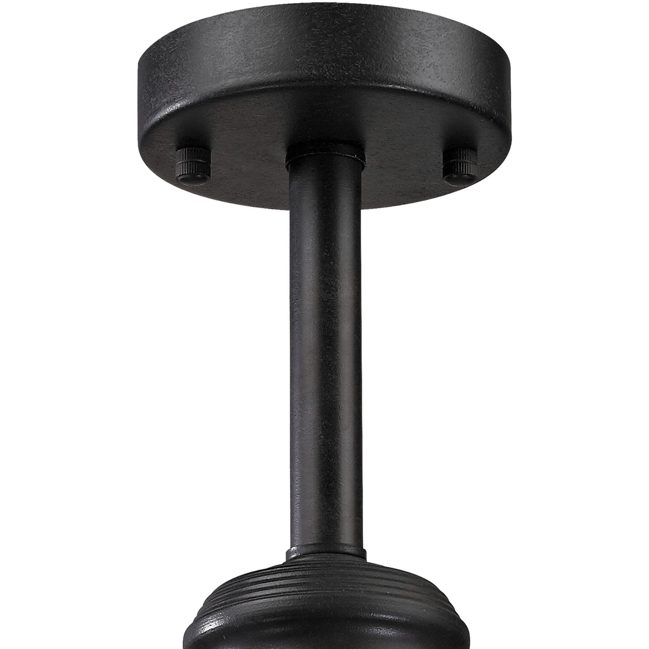 Glendora 5 Light 20 inch Wrought Iron Black Semi Flush Mount Ceiling Light