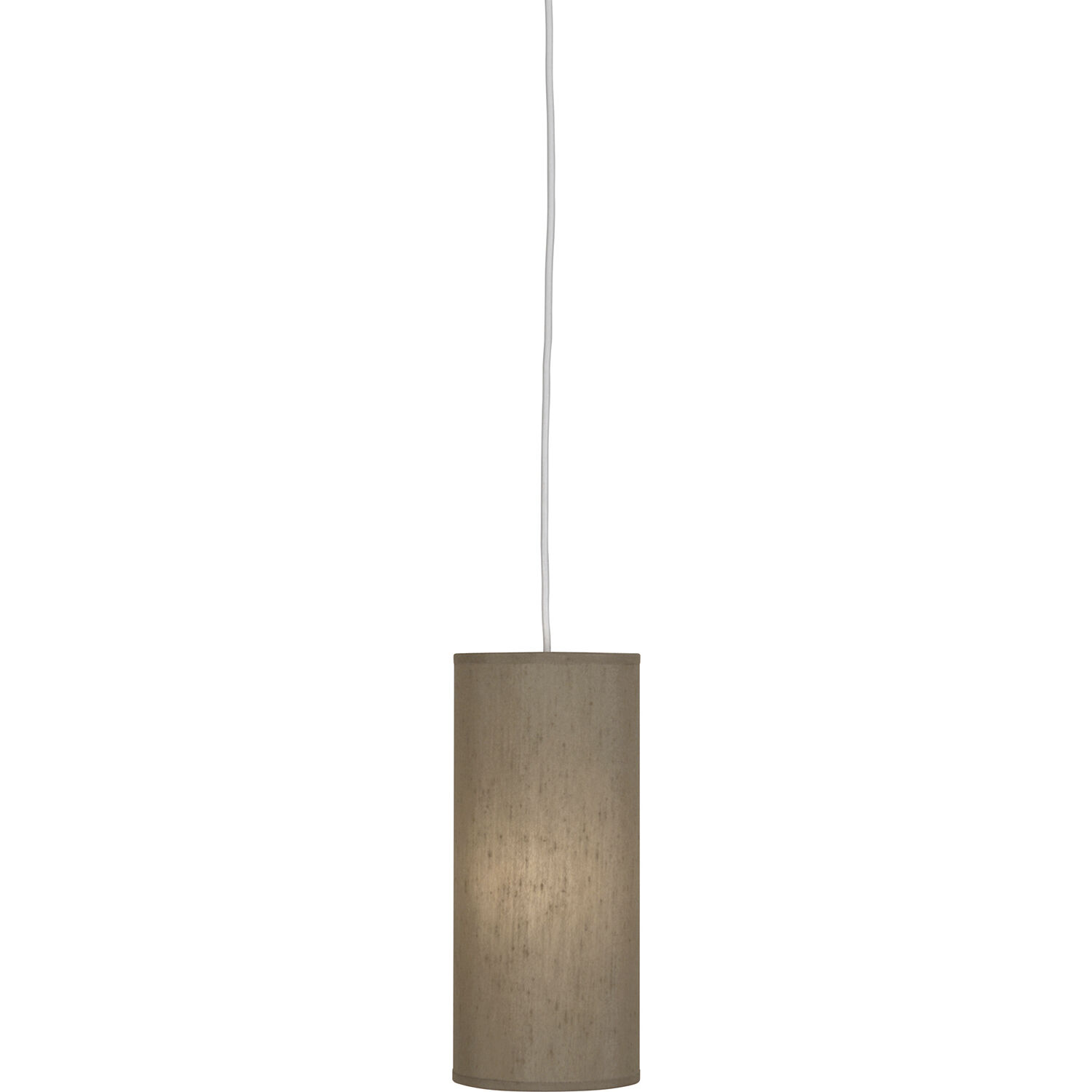 Elena 1 Light 15 inch Painted White Pendant Ceiling Light in Mushroom Dupioni