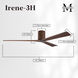 Atlas Irene-3H 72 inch Walnut Tone Ceiling Fan