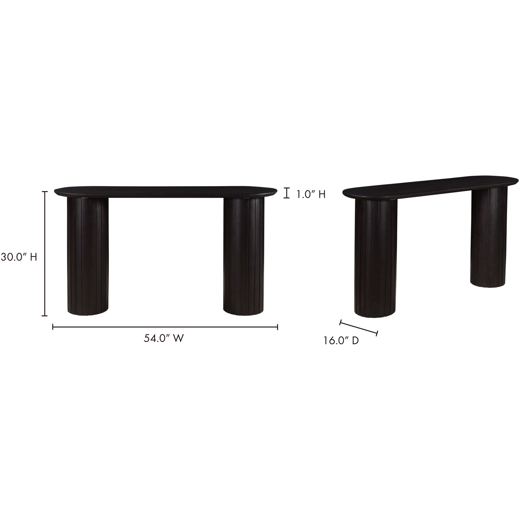 Povera 54 X 16 inch Black Console Table