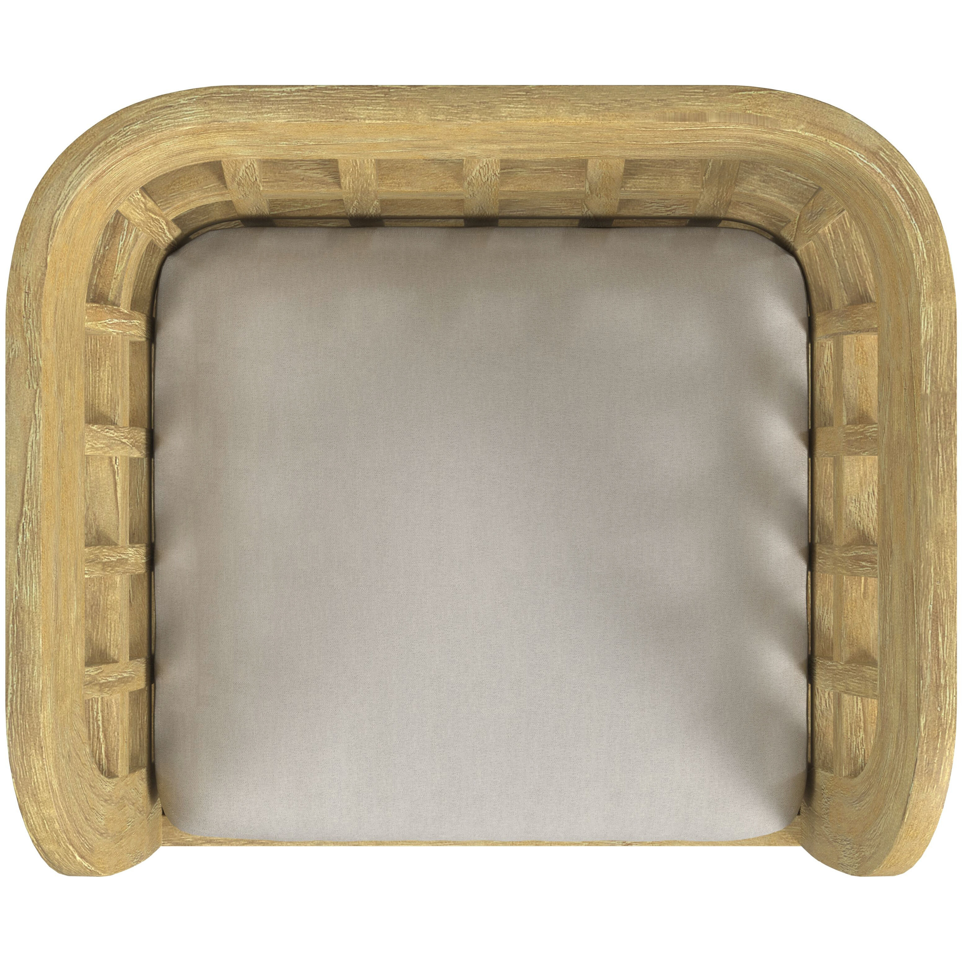 Monhegan Teak Outdoor Lounge Chair in Light Brown