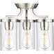 Lassiter 3 Light 13 inch Brushed Nickel Semi-Flush Mount Ceiling Light