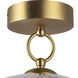 Alora Mood Leota LED 8 inch Brushed Gold Semi-Flush Mount Ceiling Light