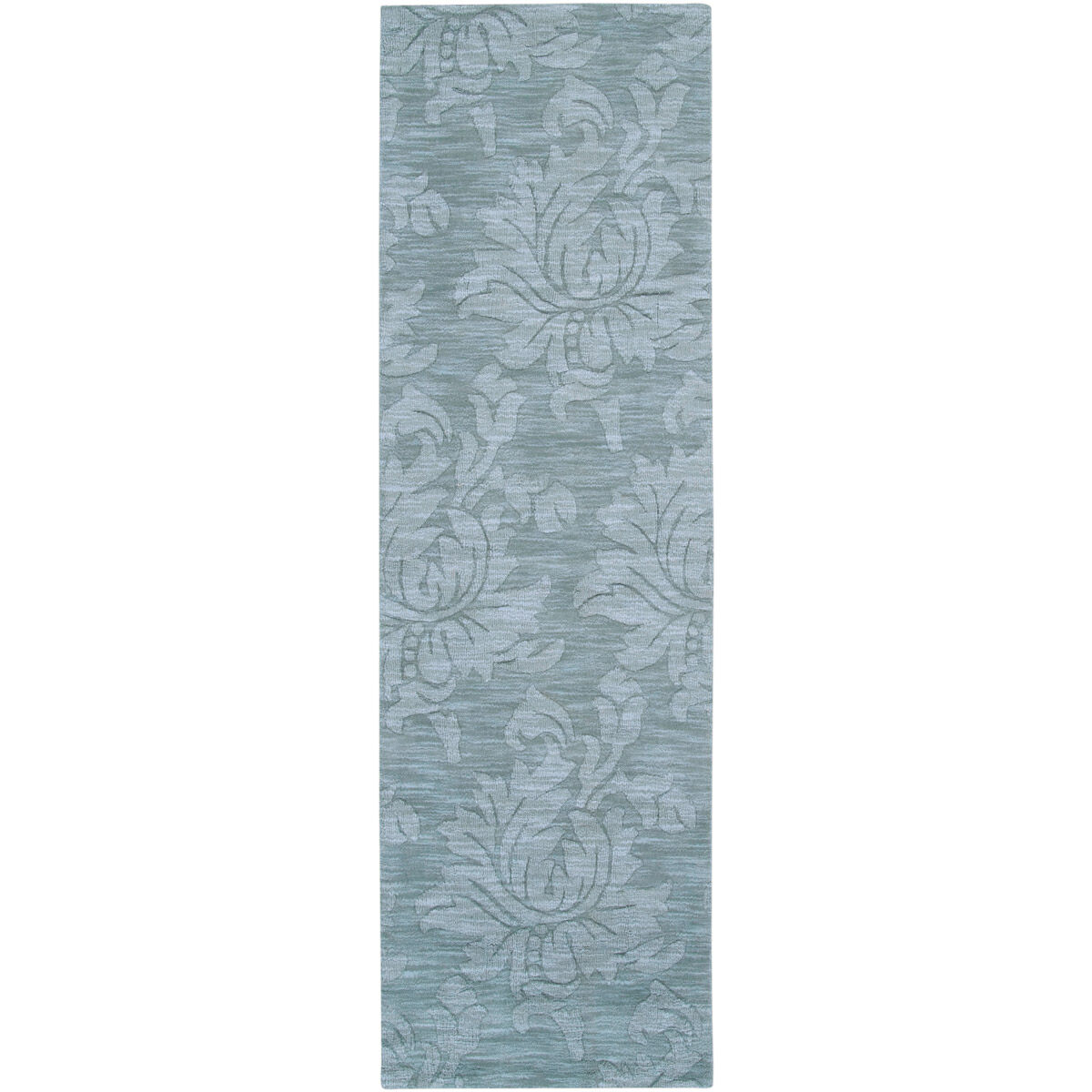 Mystique 96 X 30 inch Green Runner, Wool