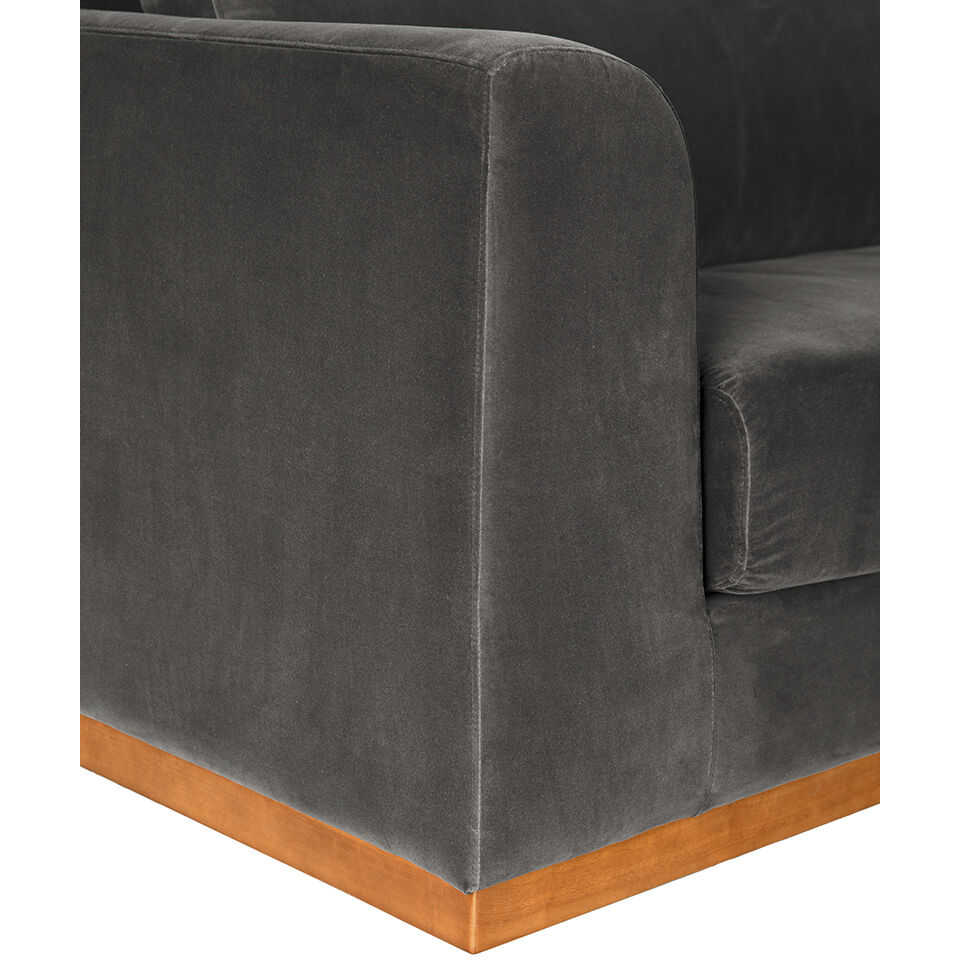 Seville Grey Velvet Sofa