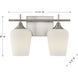 Octave 2 Light 13.75 inch Satin Nickel Bathroom Vanity Light Wall Light, Essentials