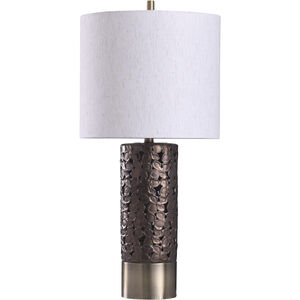 Chesham 13 inch 150 watt Brass and Bronze Table Lamp Portable Light