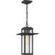 Randall 1 Light 9 inch Mottled Black Outdoor Hanging Lantern, Large