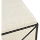 Axel 18 inch Beige with Black Ottoman