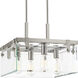Glayse 4 Light 17 inch Brushed Nickel Semi-Flush Mount Convertible Ceiling Light, Design Series